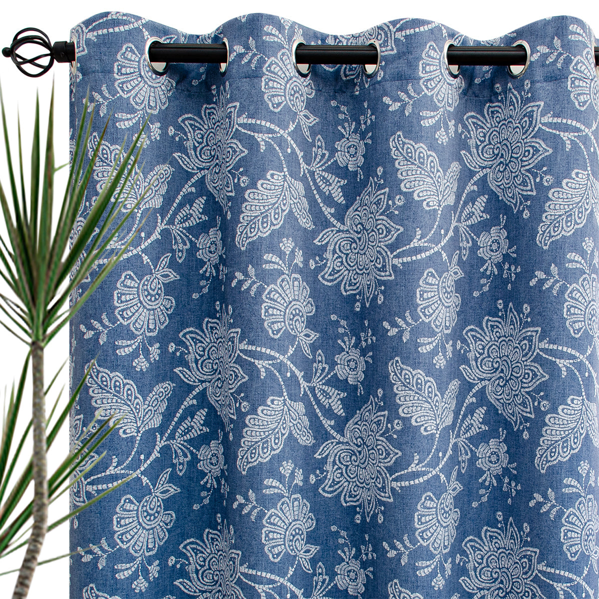 Linentalks Vintage Floral Blackout Curtains for Bedroom Room Darkening –  Linentalks Home, image size:1200x1200